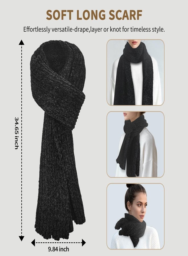 KYLELOVE Winter Scarf Hat And Gloves Set Suitable For Both Men And Women Knitted Cap Long Scarf And Touch-Screen Gloves Are Suitable for Winter 3-in-1 Warm Gift Box Set - Image 4